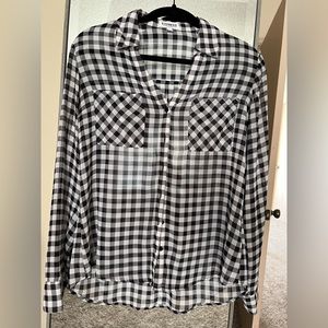 Express Portofino Buttondown Buffalo Check